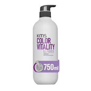 KMS Color Vitality blonde hair care product bottle on a white background