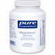 A white plastic bottle of Pure Encapsulations Magnesium (glycinate) supplement, 360 capsules, on a white background.