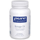 A white plastic bottle of Pure Encapsulations Borage Oil food supplement, featuring a blue and white label, on a clean white background.