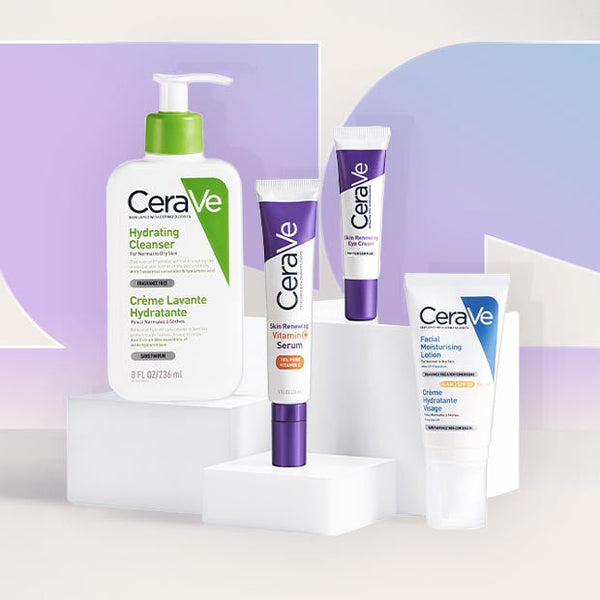 La Roche-Posay and CeraVe skincare products featured in a dermatologically tested skincare collection.