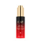 HAQI Red Light Peptide Serum in a black and red gradient bottle with a gold cap, centered on a plain white background.