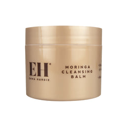 Gold jar of Emma Hardie Moringa Cleansing Balm on a white background