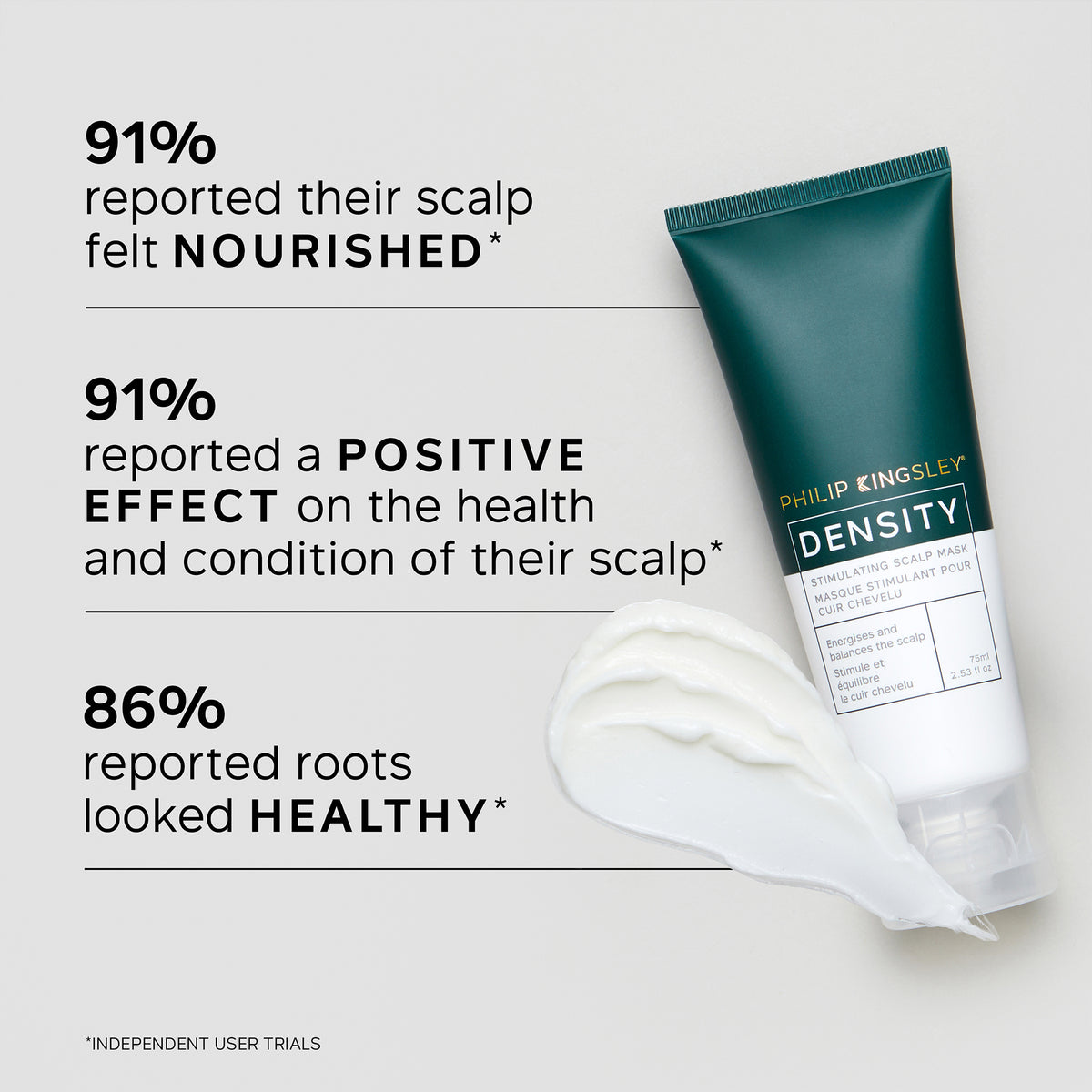 Tube of Philip Kingsley Density hair product with text on a light background