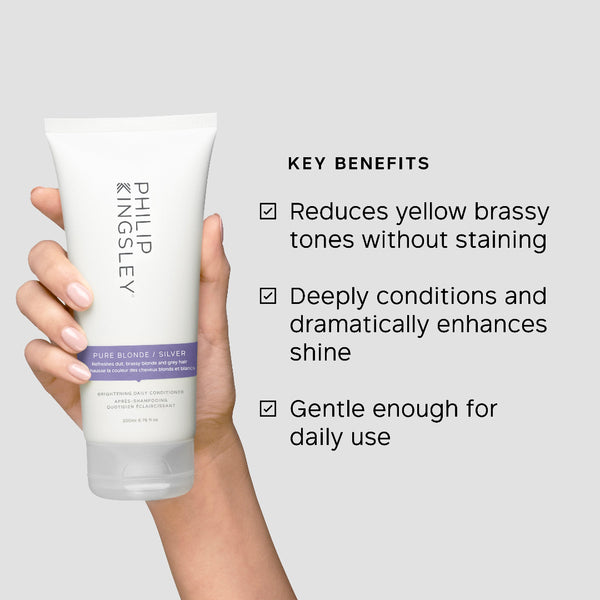Philip Kingsley Pure Blonde/Silver Daily Brightening Purple Conditioner 200ml