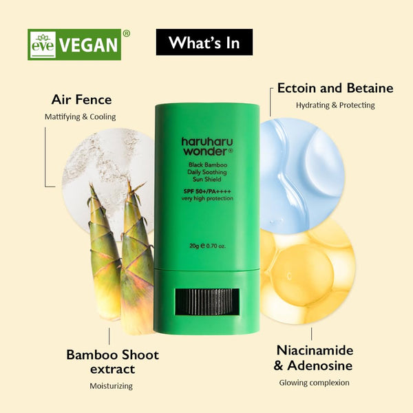 haruharu wonder Black Bamboo Daily Soothing Sun Shield SPF50+ PA++++