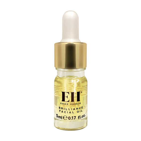 EMMA HARDIE Brilliance Facial Oil dropper bottle on a white background