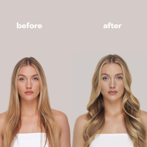 ANSWR Volumewave Heated Brush before and after