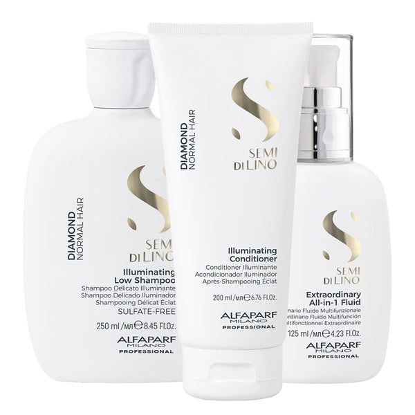 Alfaparf Milano Semi di Lino Diamond Illuminating Haircare Trio
