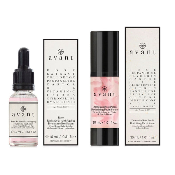 Avant Skincare Revitalising Facial Serum & Anti-ageing Hyaluronic Eye Serum Duo