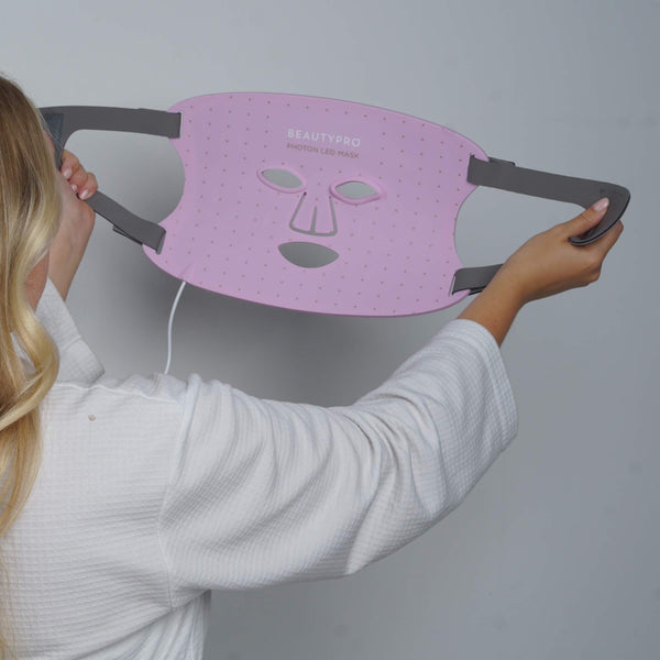 BEAUTYPRO Photon LED Light Therapy Facial Mask (Pink)