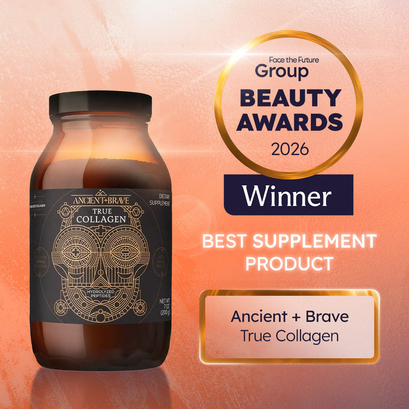Ancient and brave true collagen winner of best supplement product, Face the Future Beauty Awards 2026 