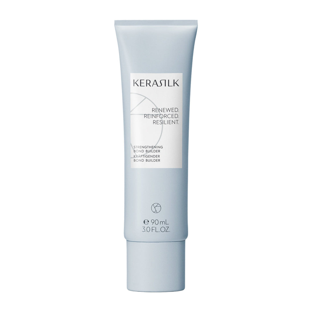Kerasilk hair product tube on a white background