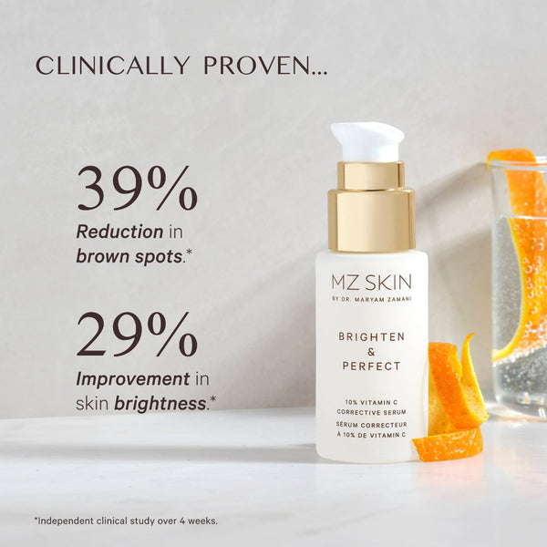 MZ SKIN Brighten & Perfect 10% Vitamin C Corrective Serum 30ml