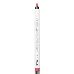 Lip liner with red cap and black tip on a light gray background