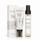 Percy & Reed London hair care set featuring a Wonder Balm Hair Primer tube with its box and a Volumising No Oil Oil bottle, on a white background.