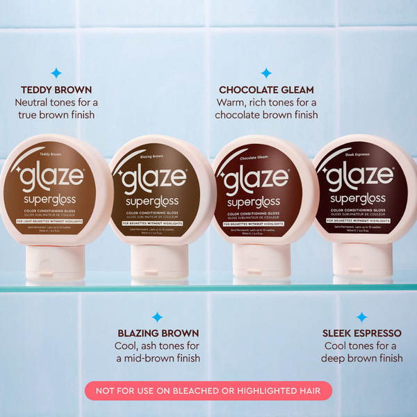 Glaze Supergloss Color Conditioning Hair Gloss Chocolate Gleam For Instant Shine 190ml
