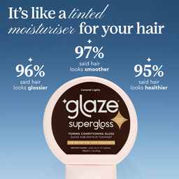 Glaze Supergloss Toning Conditioning Hair Gloss Caramel Lights For Instant Shine 190ml