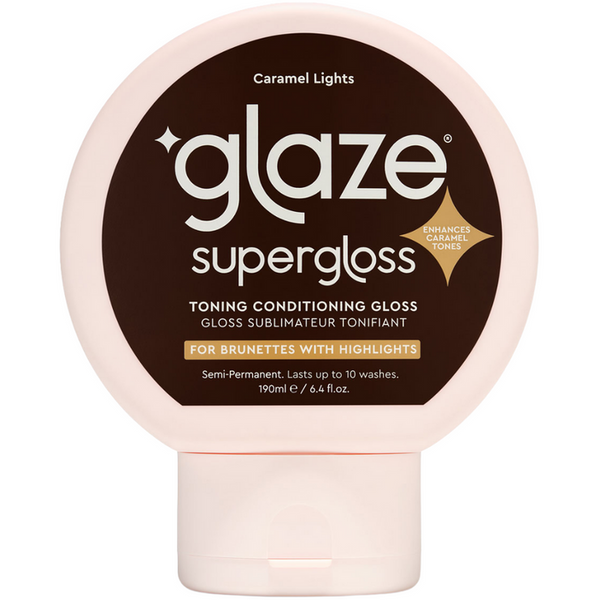 Glaze Supergloss Toning Conditioning Hair Gloss Caramel Lights For Instant Shine 190ml