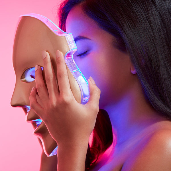 MZ SKIN Light Therapy Golden Facial Treatment Device (UK Plug)
