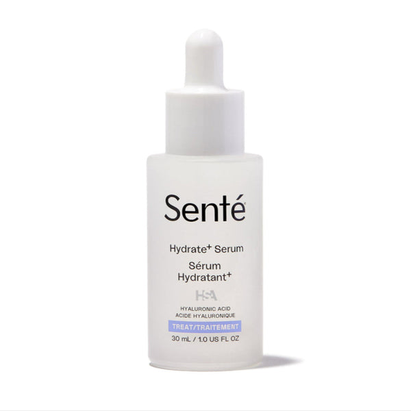 Senté Hydrate Serum bottle on a white background