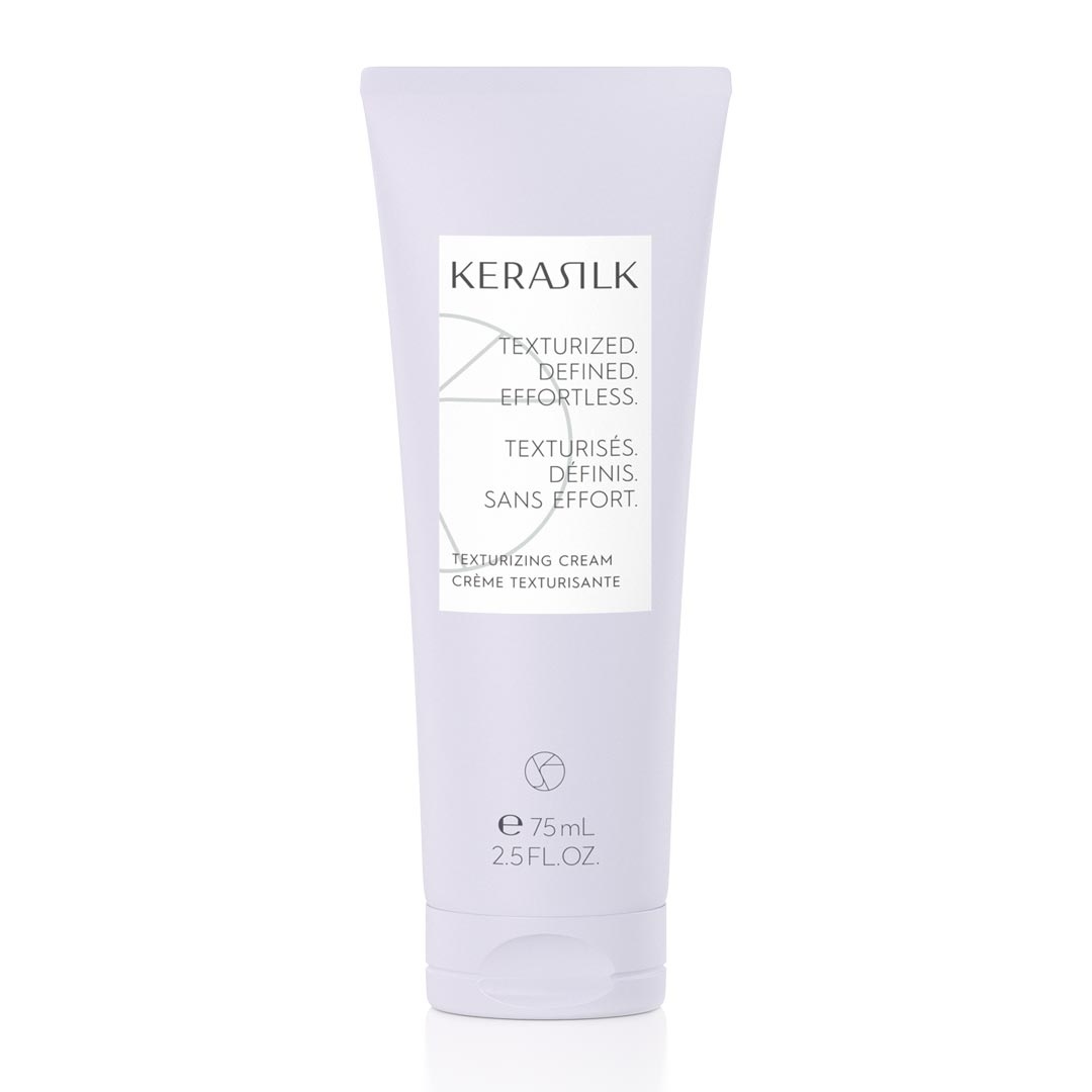 Kerasilk texturizing cream tube on a white background