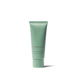 A mint green squeeze tube of Omorovicza Retinol Facial Volumizer on a clean white background.