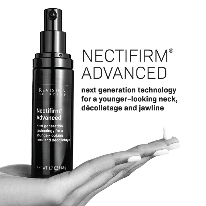 Nectifirm Advanced skincare product with text on a white background