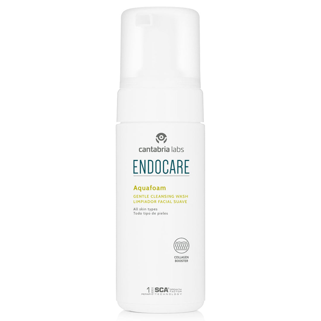 Cantabria Labs Endocare Aquaf Foam bottle on a white background