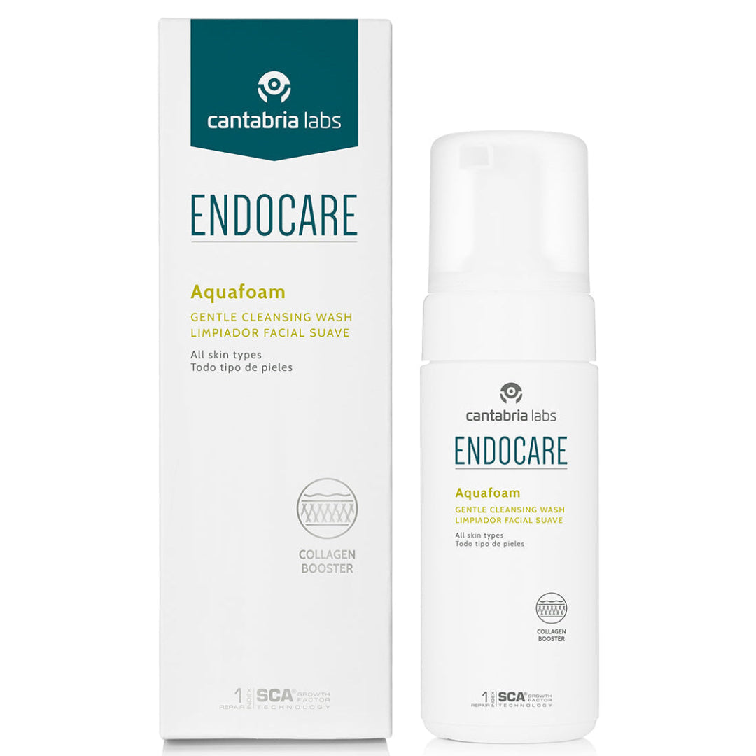 Endocare Aquafoam packaging and bottle on a white background
