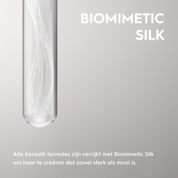 Biomimetic Silk product with text on a gray background
