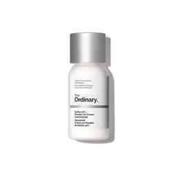 Skincare bottle labeled 'The Ordinary' on a white background