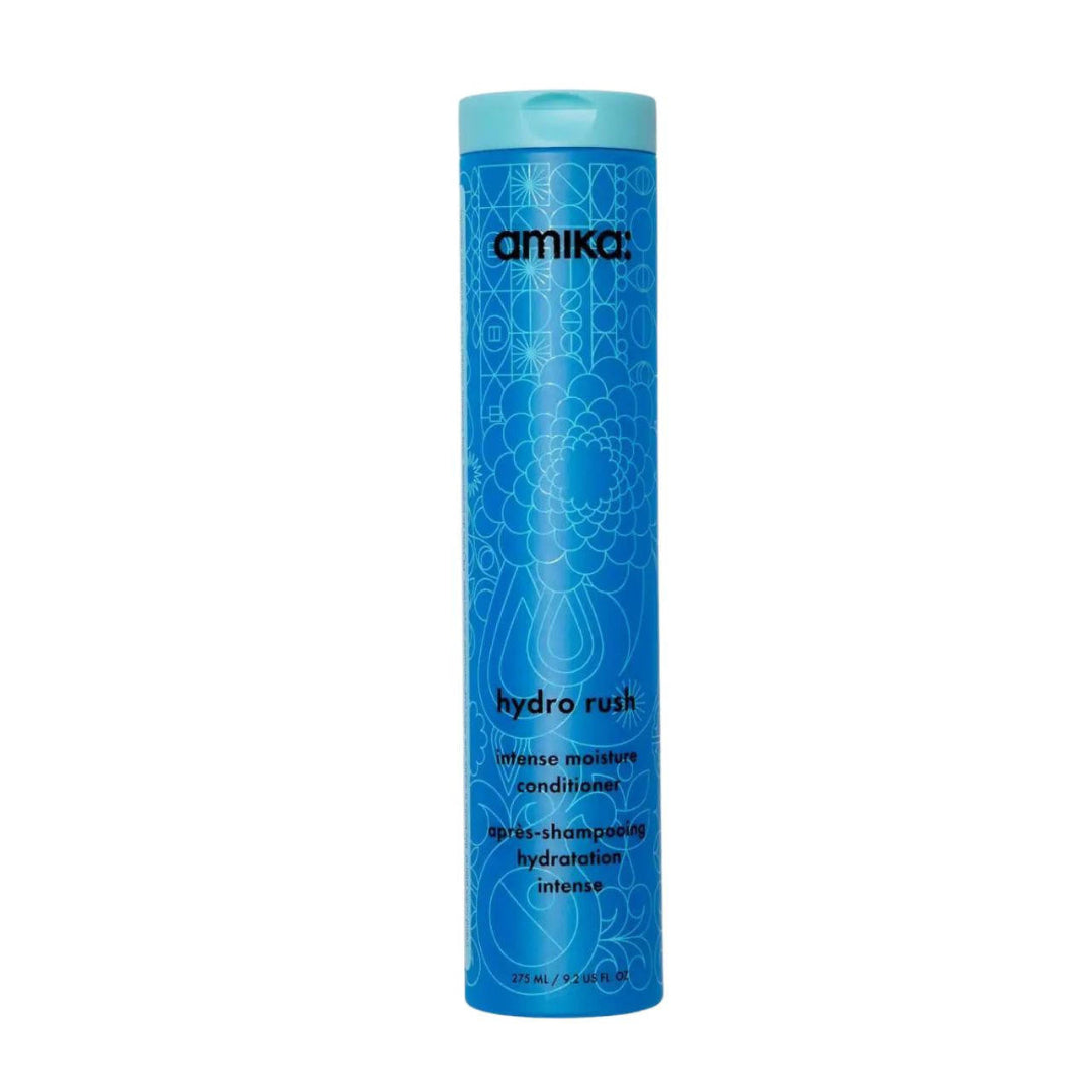 Amika Hydro Rush conditioner bottle on a white background