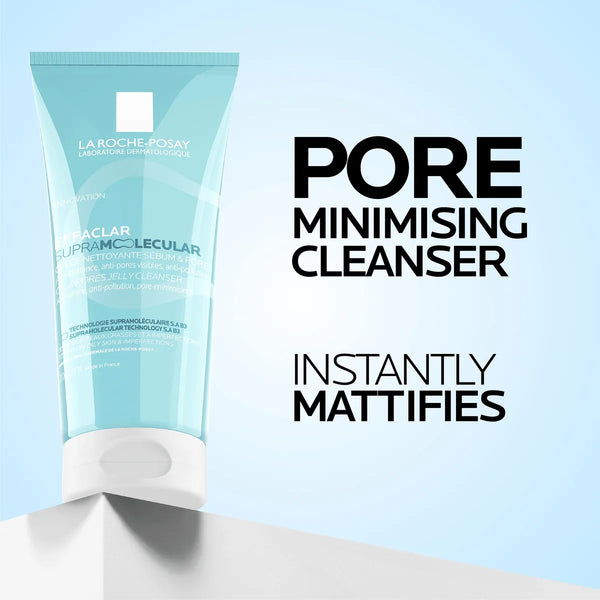 La Roche-Posay Effaclar Supramolecular Face Jelly Cleanser for Oily Skin & Visible Pores, with Salicylic Acid & Niacinamide 200ml