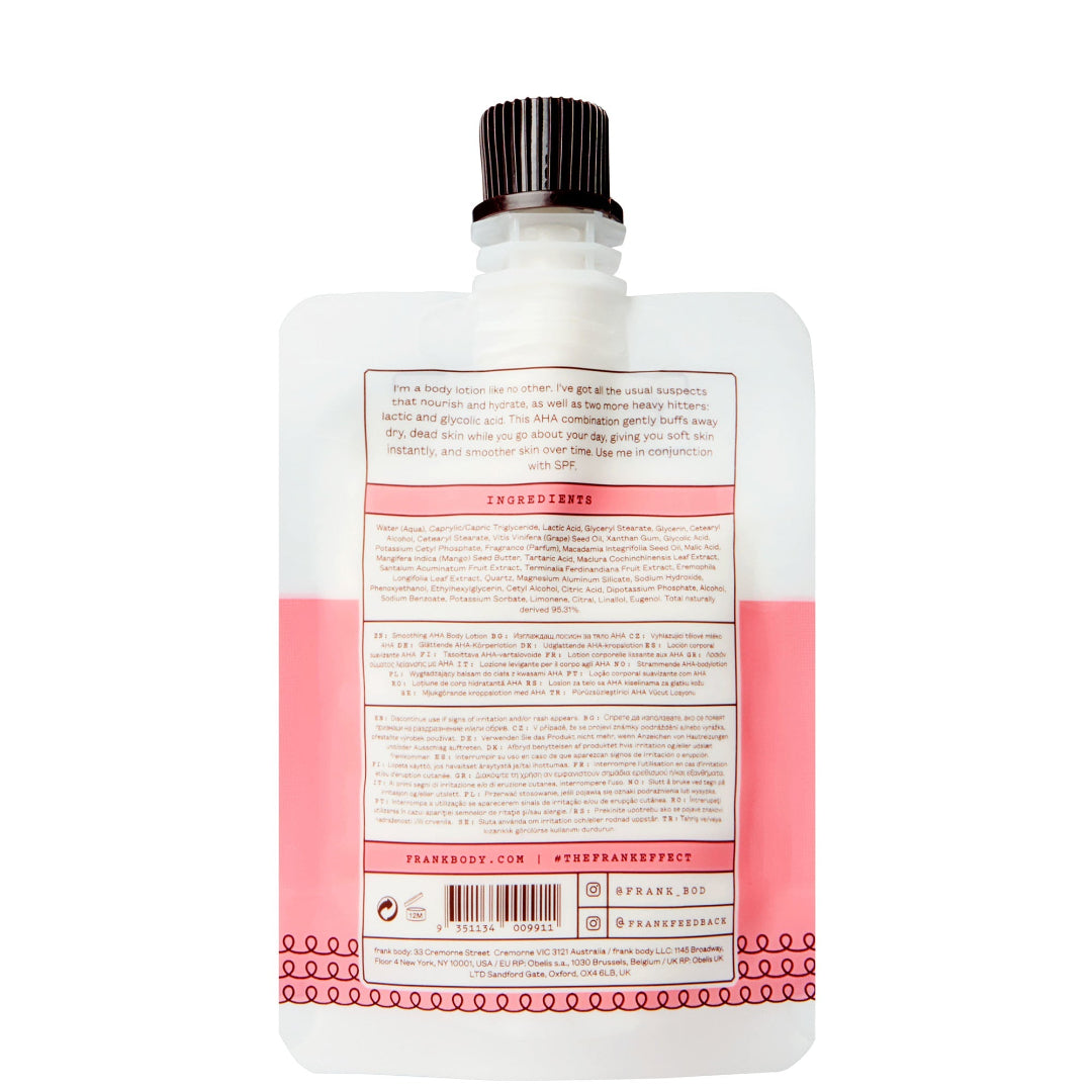 Back view of a skincare product packaging with text and branding on a white background