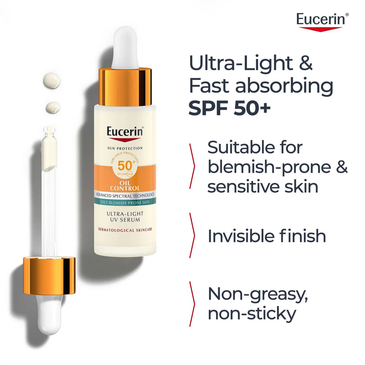 Eucerin Sun Oil Control Ultra-Light Daily Serum SPF 50+ 30ml