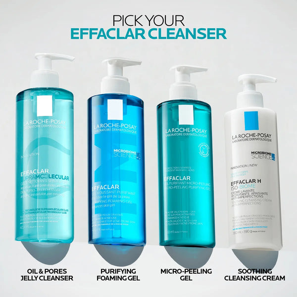 La Roche-Posay Effaclar Supramolecular Face Jelly Cleanser for Oily Skin & Visible Pores, with Salicylic Acid & Niacinamide 200ml