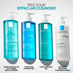 La Roche-Posay Effaclar Supramolecular Face Jelly Cleanser for Oily Skin & Visible Pores, with Salicylic Acid & Niacinamide 400ml