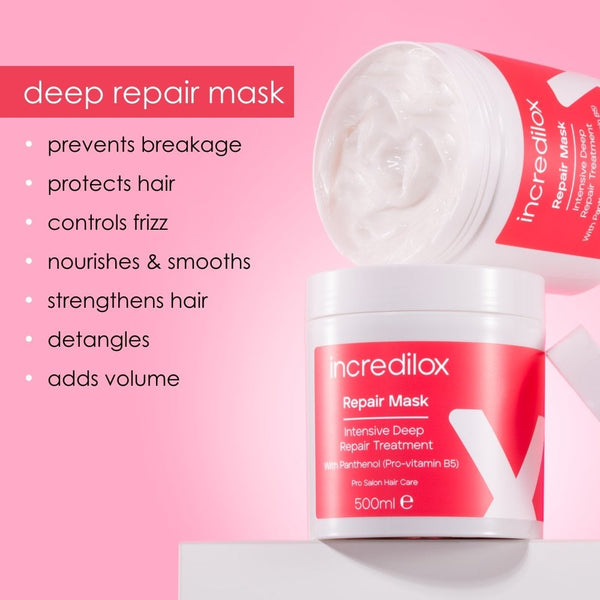 Incredilox Intensive Deep Repair Treatment Mask with Panthenol for Damaged Hair 500ml