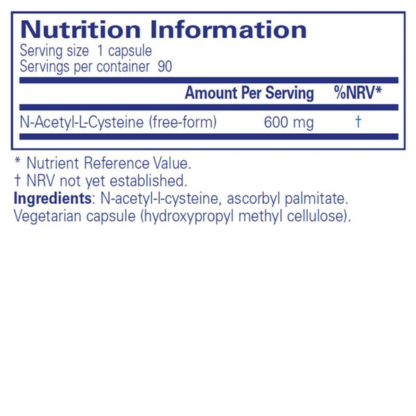 Pure Encapsulations NAC 600mg 90 Capsules