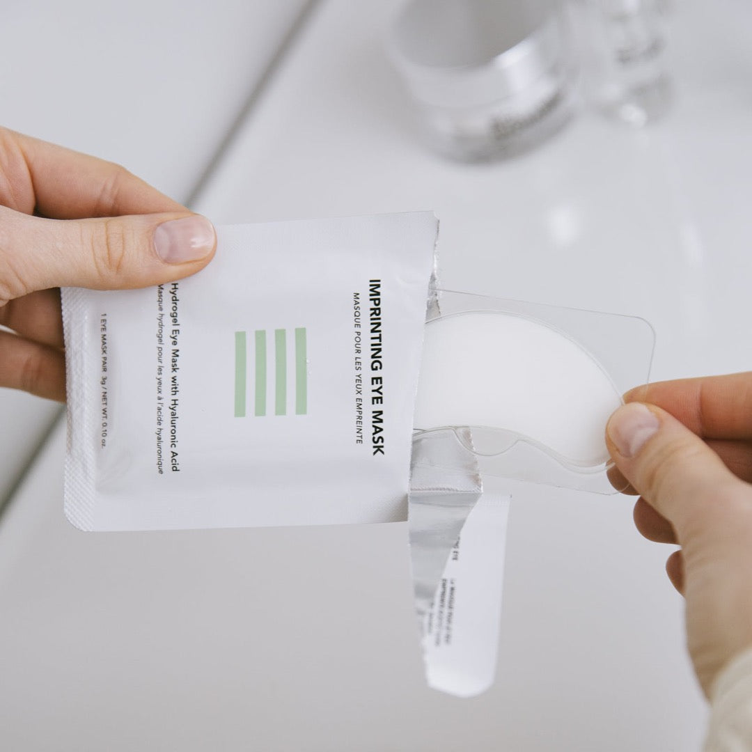 eye masks being taken out of its packaging