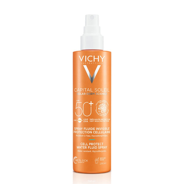 Vichy Capital Soleil Cell Protect Invisible High Uva + Uvb Sun Protection Spray Spf50+ For All Skin Types 200ml