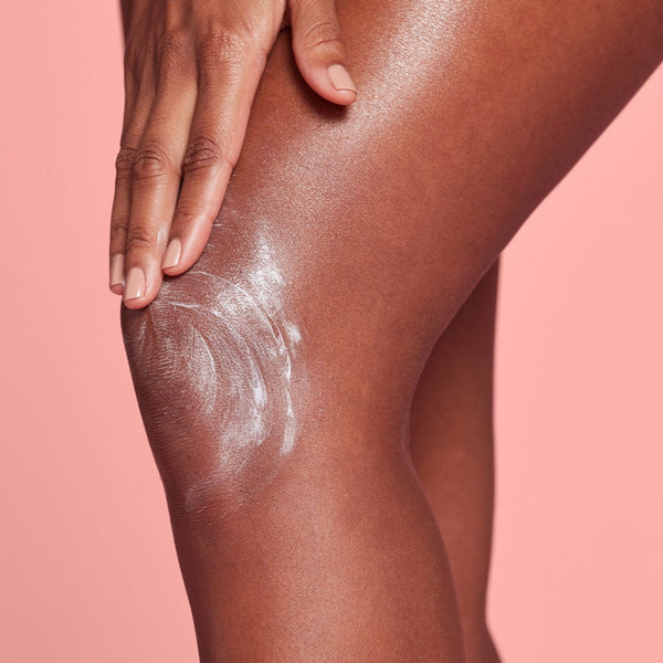 a closeup of an arm with the lotion applied